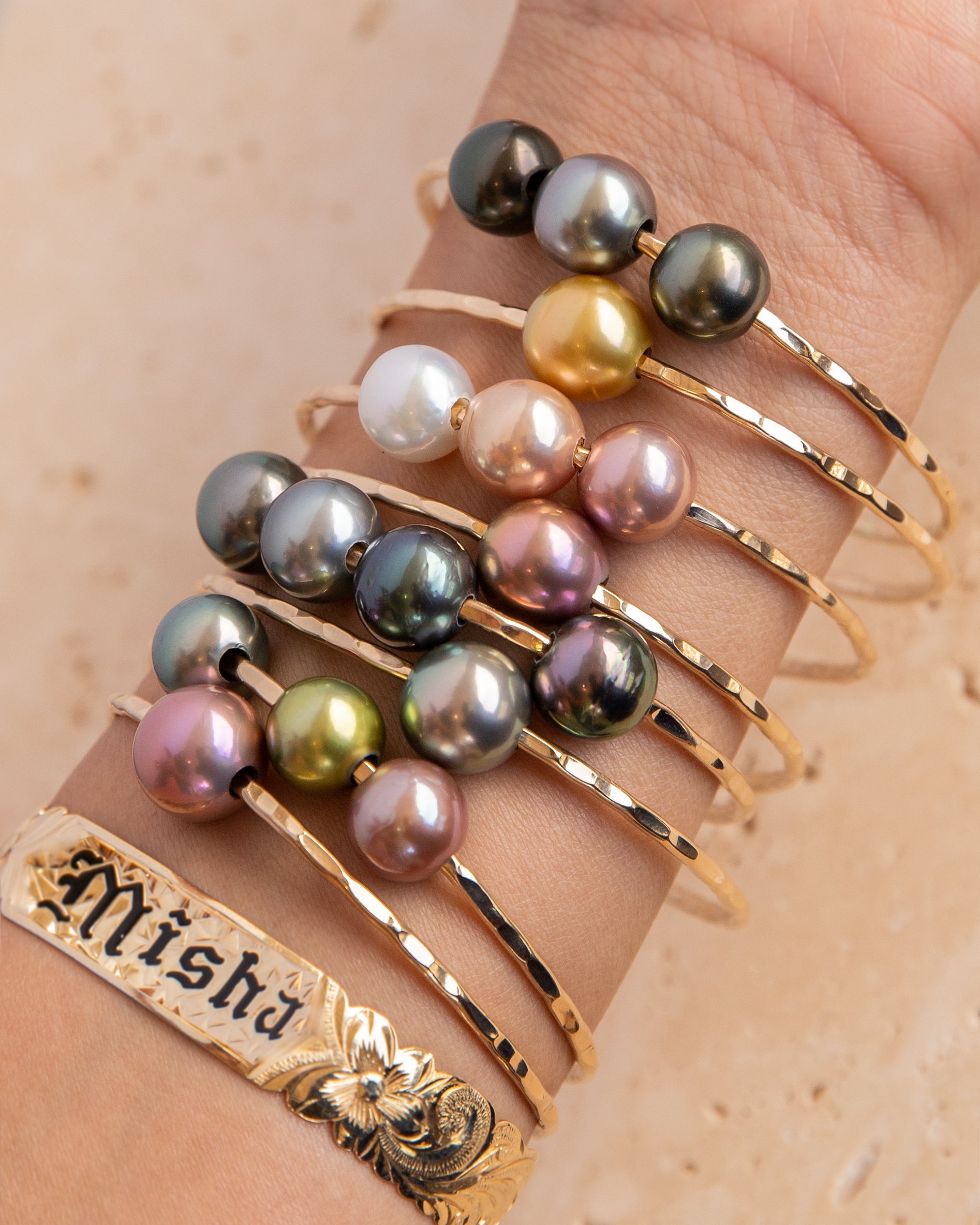Pearl Bangles & Bracelets | Mishahi Hawaii – MishaHawaii