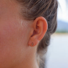 Load image into Gallery viewer, Pink Tourmaline Baguette Stud