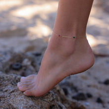Load image into Gallery viewer, Rainbow Gemstone Anklet