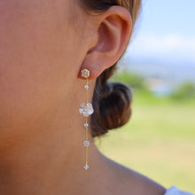 Load image into Gallery viewer, Long Plumeria Earrings
