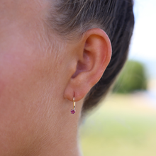 Load image into Gallery viewer, Pink Tourmaline Drop Earrings