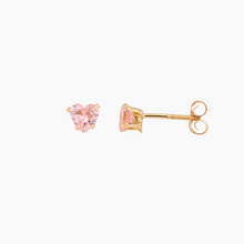 Load image into Gallery viewer, Baby Heart Studs 14kt Gold