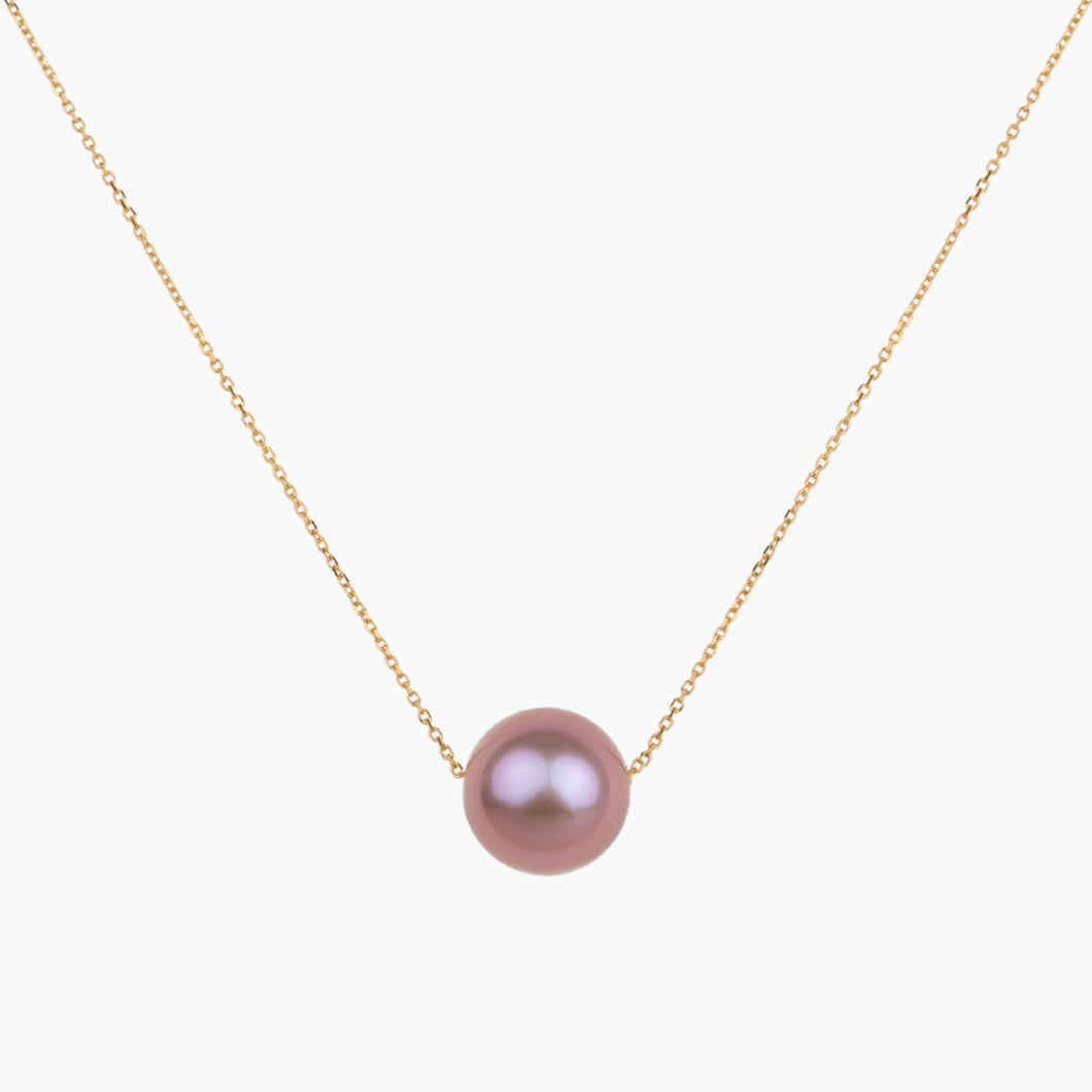 Floating AAA Pink Pearl Necklace