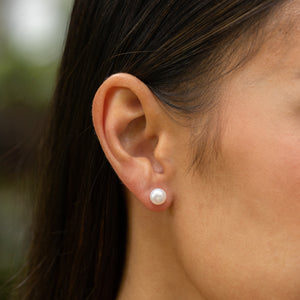 Lily White Freshwater Pearl Studs