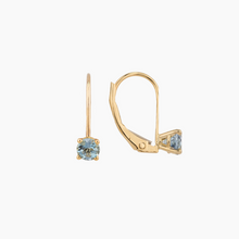 Load image into Gallery viewer, Aquamarine Drop Earrings 14kt