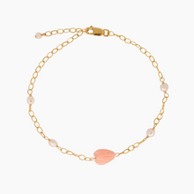 Load image into Gallery viewer, Pink Pikake White Keshi Pearl Bracelet