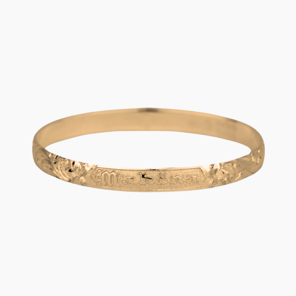 Plumeria Hawaiian Heirloom Bracelet, 8mm | Misha Hawaii – MishaHawaii