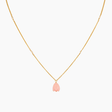 Load image into Gallery viewer, Pink Pikake White Keshi Pearl Necklace