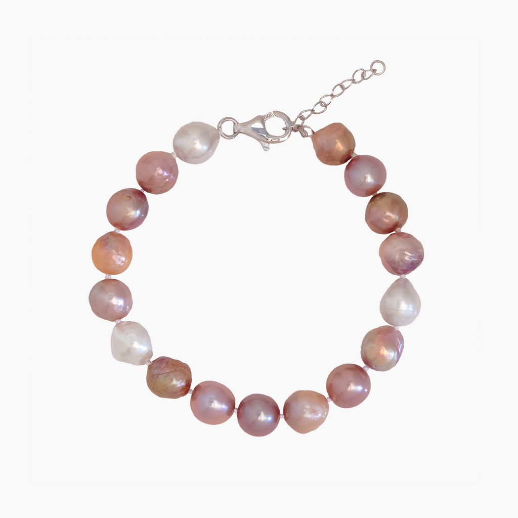 Multicolor Pink Pearl Knotted Bracelet | Misha Hawaii – MishaHawaii