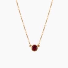 Load image into Gallery viewer, Garnet Solitaire Birthstone Necklace