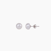 Load image into Gallery viewer, Lily White Freshwater Pearl Studs
