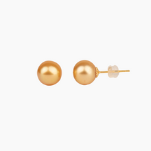 Load image into Gallery viewer, Golden South Sea Pearl Stud Earrings