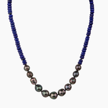 Load image into Gallery viewer, Mana Lapis Tahitian Pearl Necklace