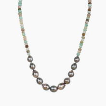 Load image into Gallery viewer, Mana Peruvian Opal Tahitian Pearl Necklace