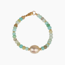 Load image into Gallery viewer, Peruvian Opal Golden South Sea Pearl Bracelet