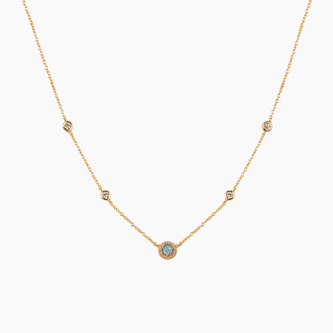 Halo Opal Necklace