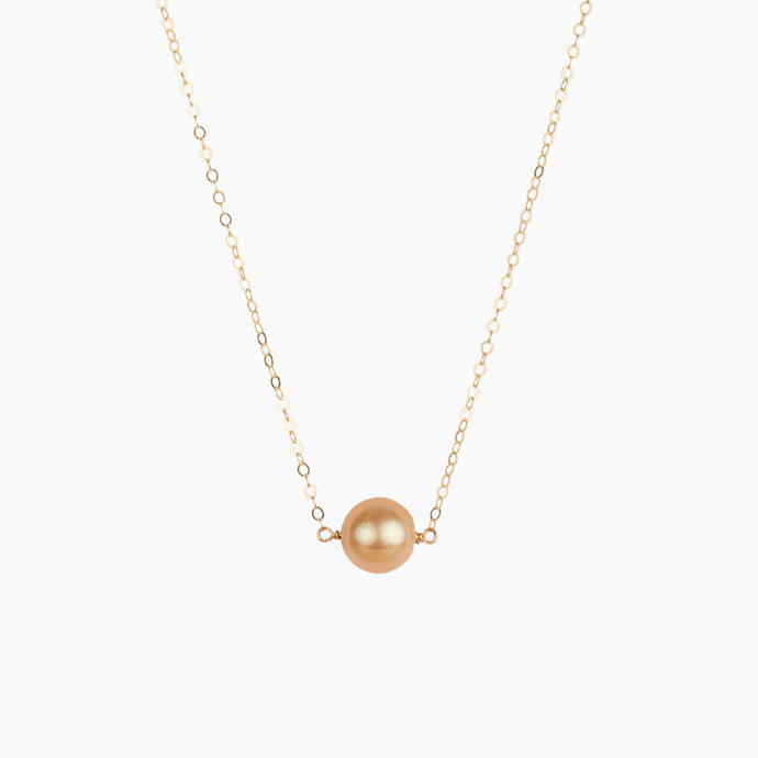 Mama Golden Pearl Bar Necklace