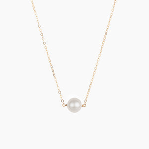 Mama White Pearl Bar Necklace