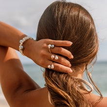 画像をギャラリービューアに読み込む, タヒチアンパール&コーンシェルバイパスリング