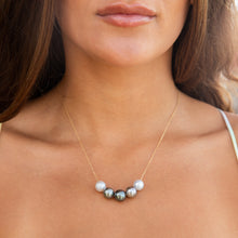 Load image into Gallery viewer, Ombre Tahitian Bali Pearl Necklace