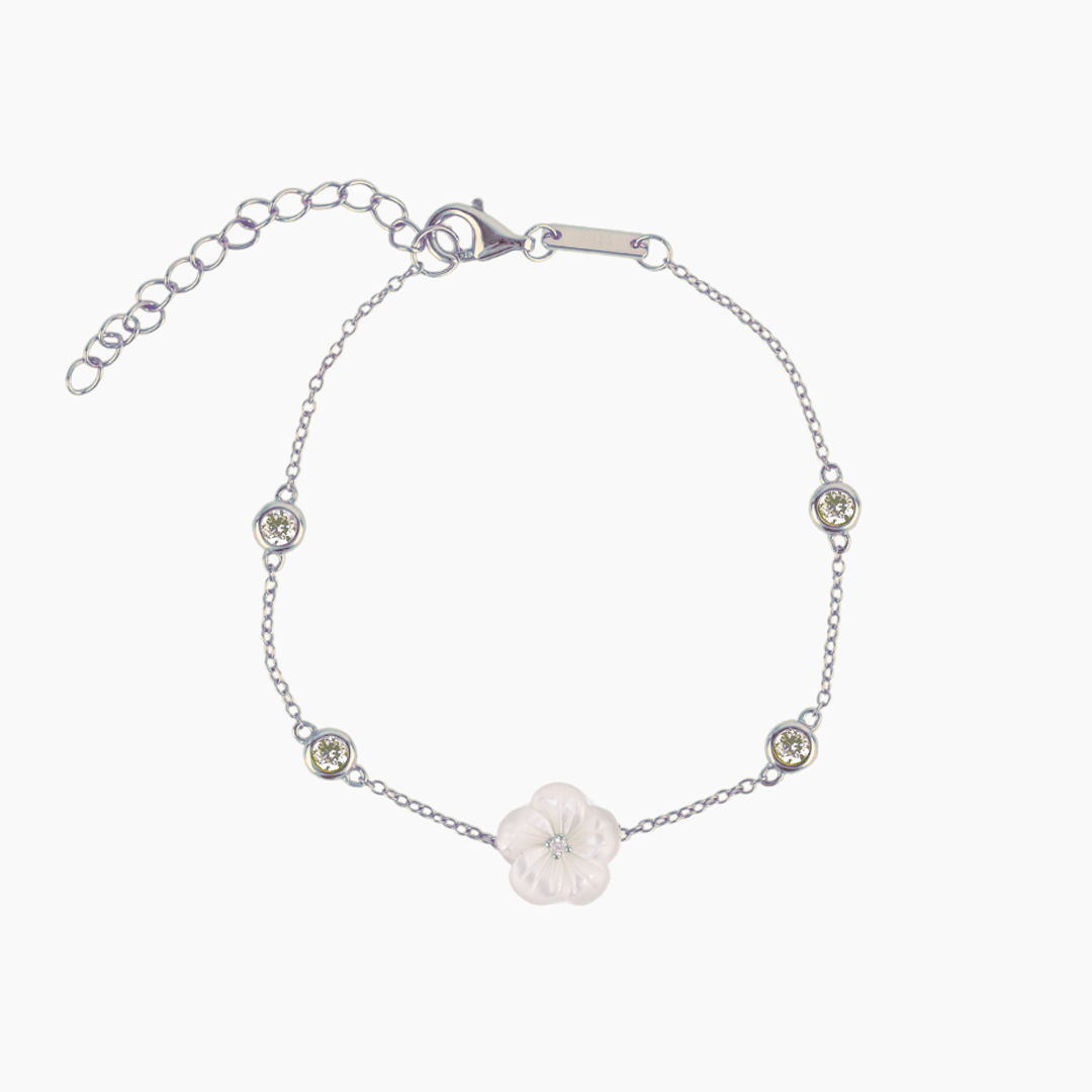 Plumeria Mother of Pearl Bracelet – MishaHawaii