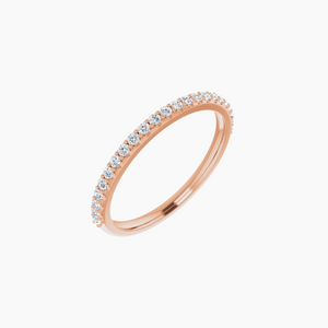Luxe Womens Diamond Wedding Ring 14kt Rose Gold