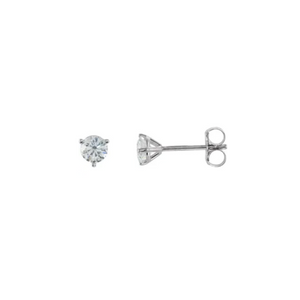 Nia Three Prong Solitaire Diamond Stud Earring