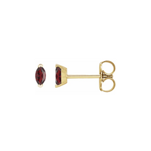 Load image into Gallery viewer, Garnet Marquise Studs