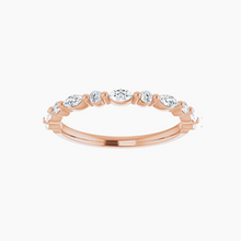 Load image into Gallery viewer, Versailles Marquis Wedding Band 14kt Rose Gold