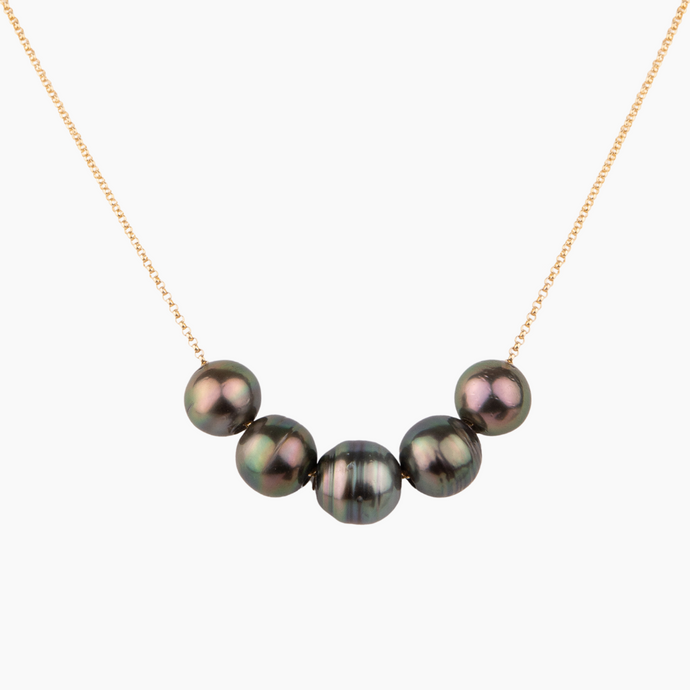Jenny Five Tahitian Pearl Floating Necklace