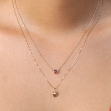 Load image into Gallery viewer, Garnet Solitaire Birthstone Necklace