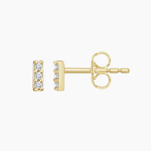 Load image into Gallery viewer, Diamond Bar Studs
