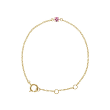 Load image into Gallery viewer, Baby Birthstone Bracelet 14kt Gold