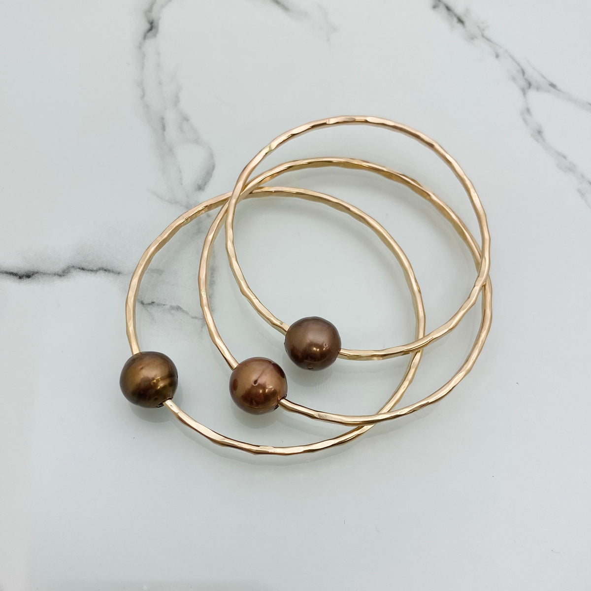 Baby Enhanced Chocolate Tahitian Pearl Bangle – MishaHawaii