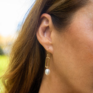 Jhené White Pearl Earrings
