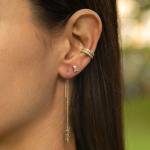 Labradorite Threader Earrings