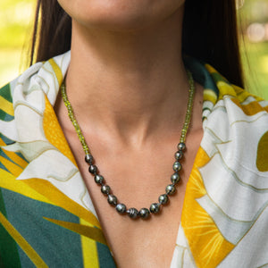 Mana Nui Peridot Tahitian Pearl Necklace