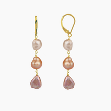Load image into Gallery viewer, Ombré Pink Keshi Pearl Earrings