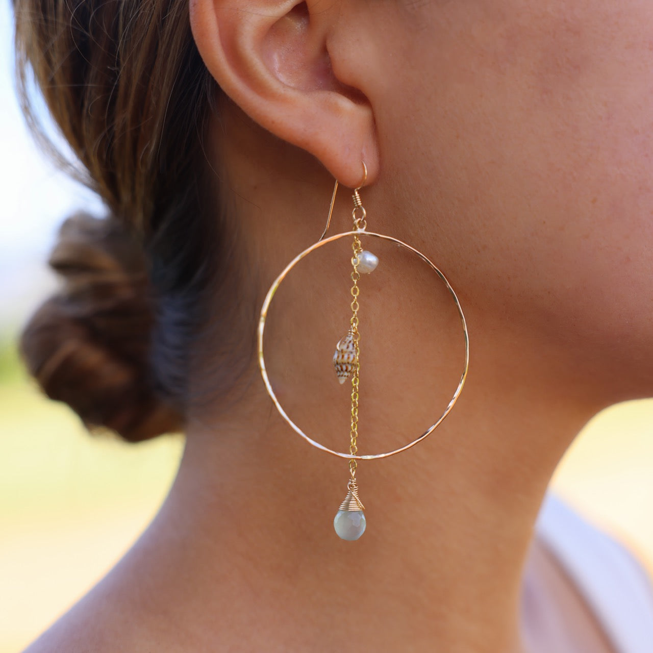 Handcrafted Earrings | Pearl Hoop Earrings and more