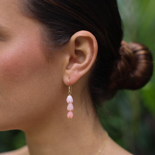 Triple Pink Pikake Earrings