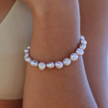 Load image into Gallery viewer, Pink Freshwater Nugget Pearl Stretchy Bracelet