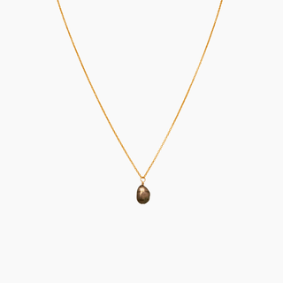 Tahitian black pearl necklace in 14k gold, handcrafted in Hawaii