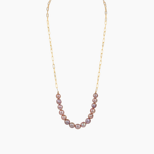 Ocean Pink Pearl Necklace