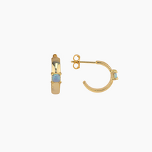 Load image into Gallery viewer, Laulani Opal Hoop Earrings