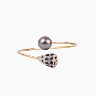 Tahitian Pearl & Hebrew Shell Cuff