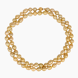 Golden South Sea Pearl Strand with Gold Clasp