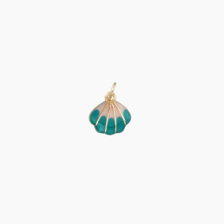 Teal Sunrise Shell Charm