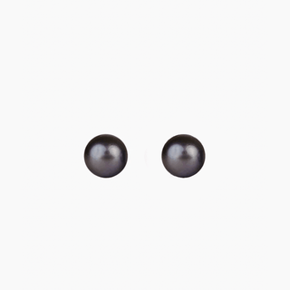 Tahitian black pearl stud earrings in 14k gold, handcrafted in Hawaii