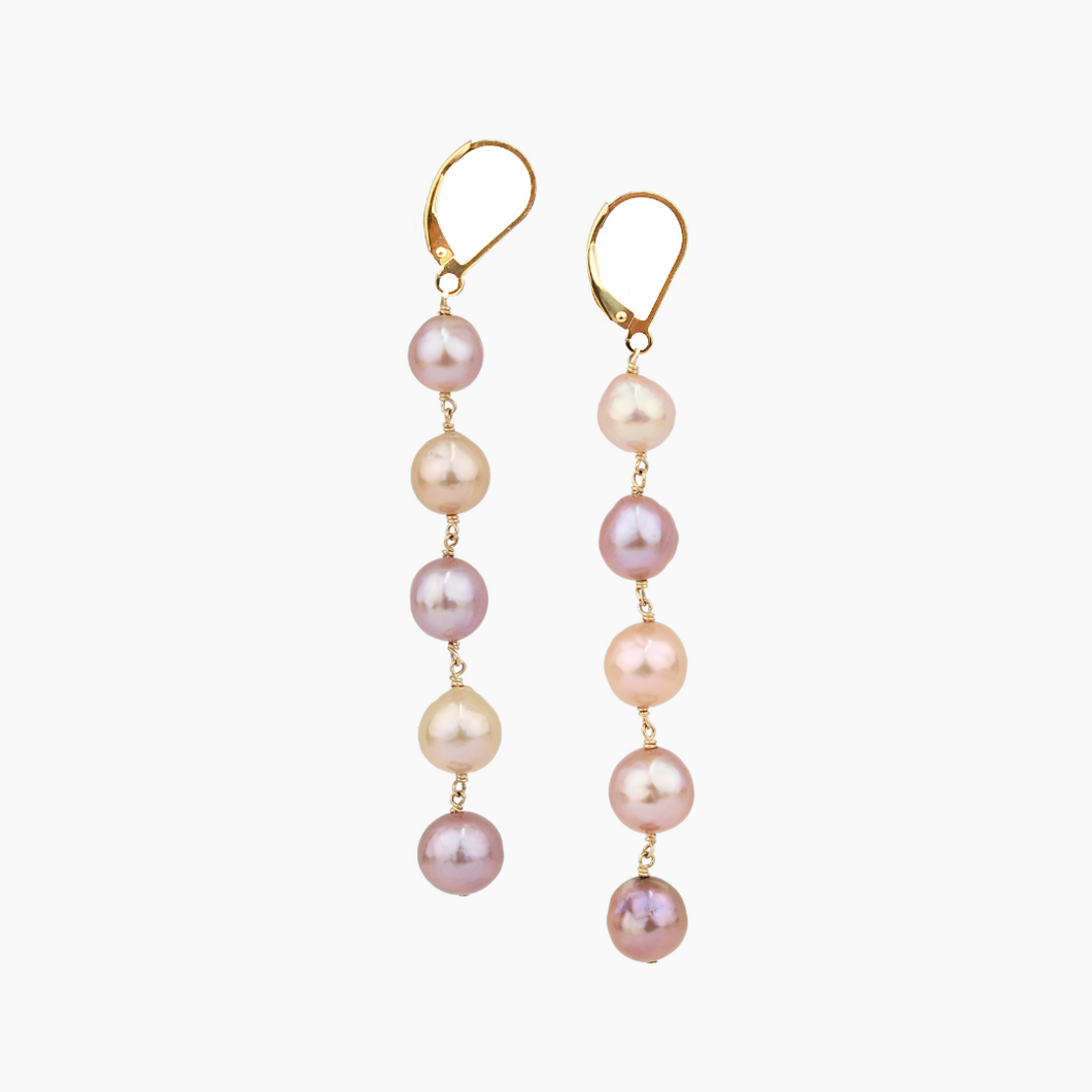 Elima Pink Pearl Earring