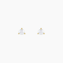 Load image into Gallery viewer, Tiny White Pearl Stud Earring